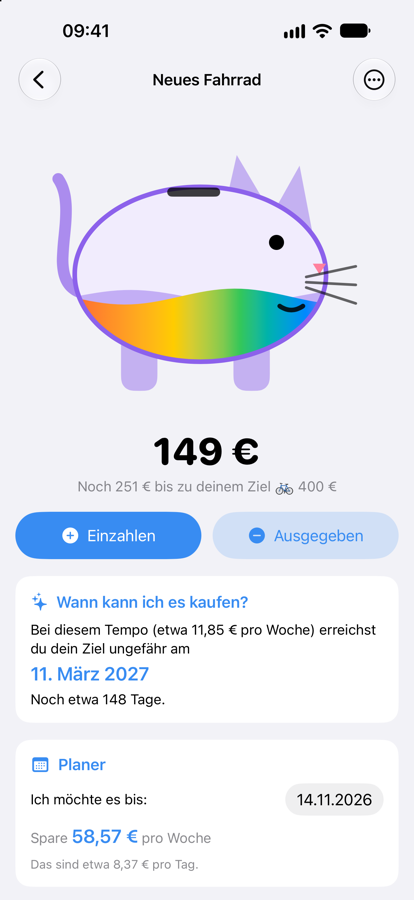 Regenbogen-Sparkatze